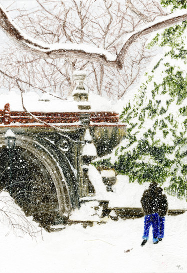 Prospect Park Overpass in Snow, Brooklyn