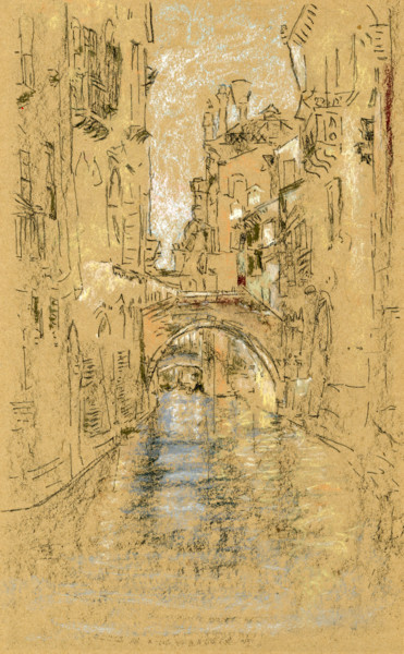 Reproduction of Whistler's "A Venetian Canal"